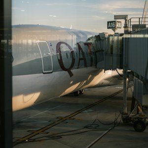 Widebody airliner at the gate